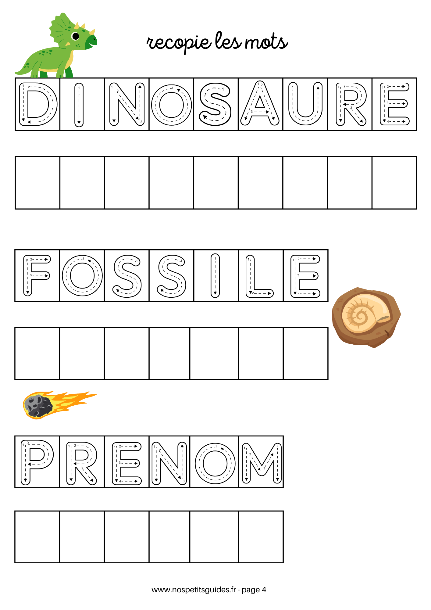 cahier d'activités dinosaures personnalisé – Image 4